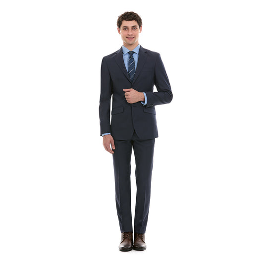 Traje Recto Dos Botones Fit Slim A Cuadros