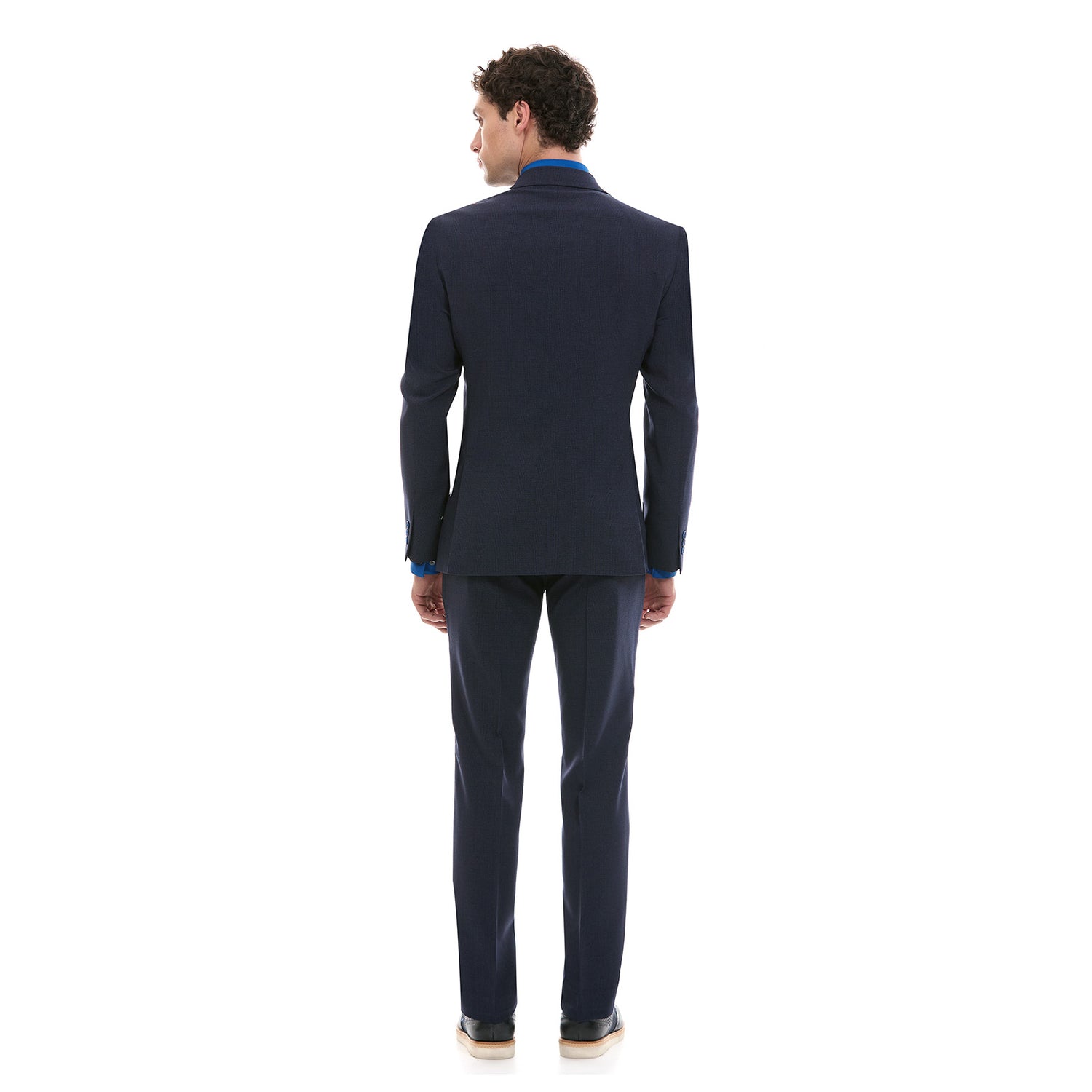 Traje Slim Para Hombre Tejido Liso