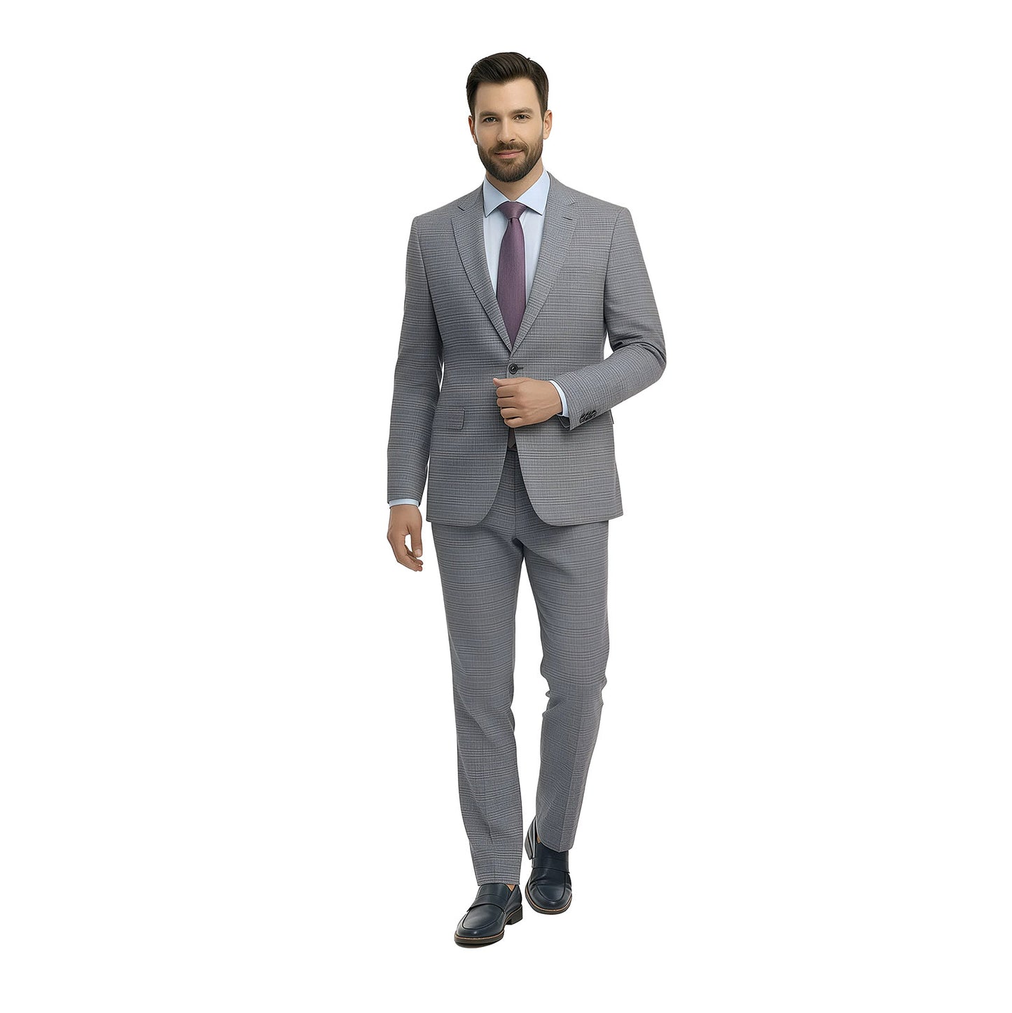 Traje Slim Fit Para Caballero En Tejido A Cuadros