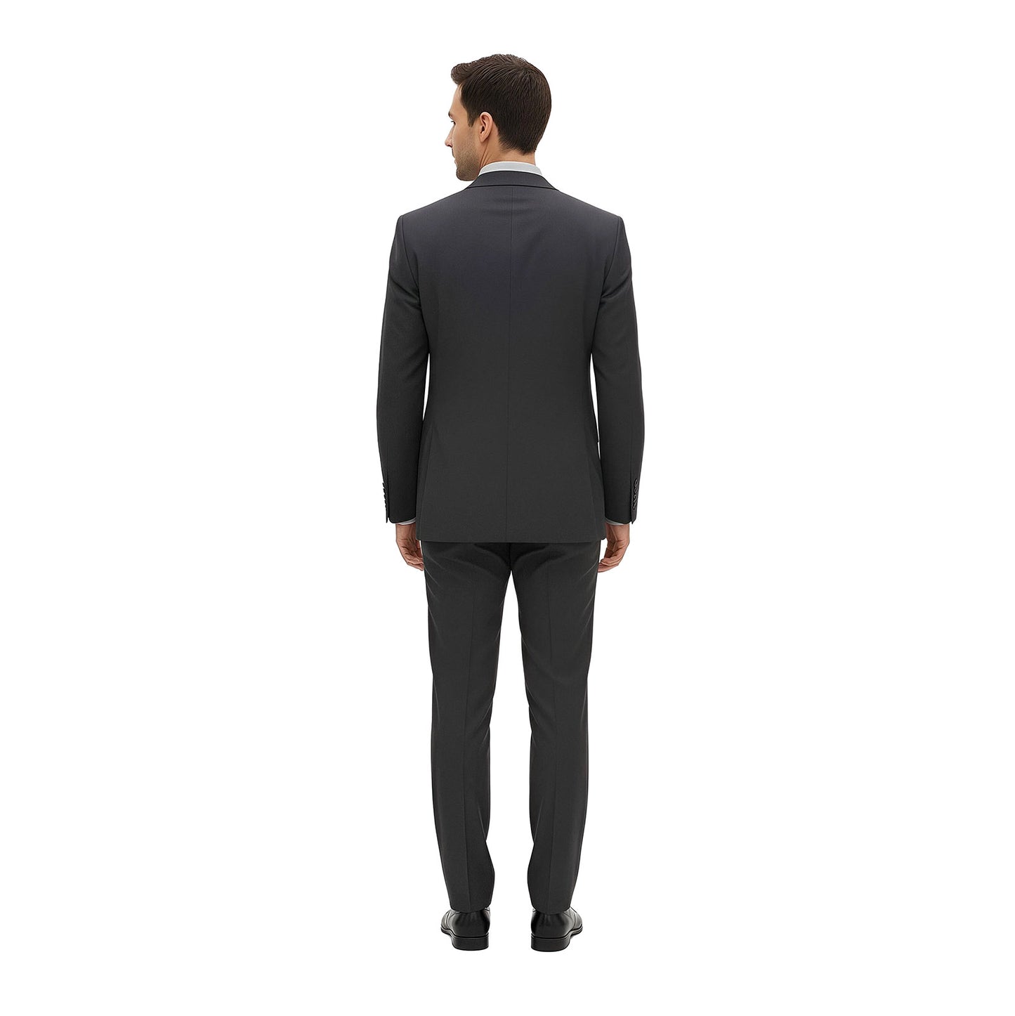 Traje Slim Fit Para Caballero En Tejido Liso Negro