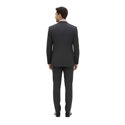Traje Slim Fit Para Caballero En Tejido Liso Negro