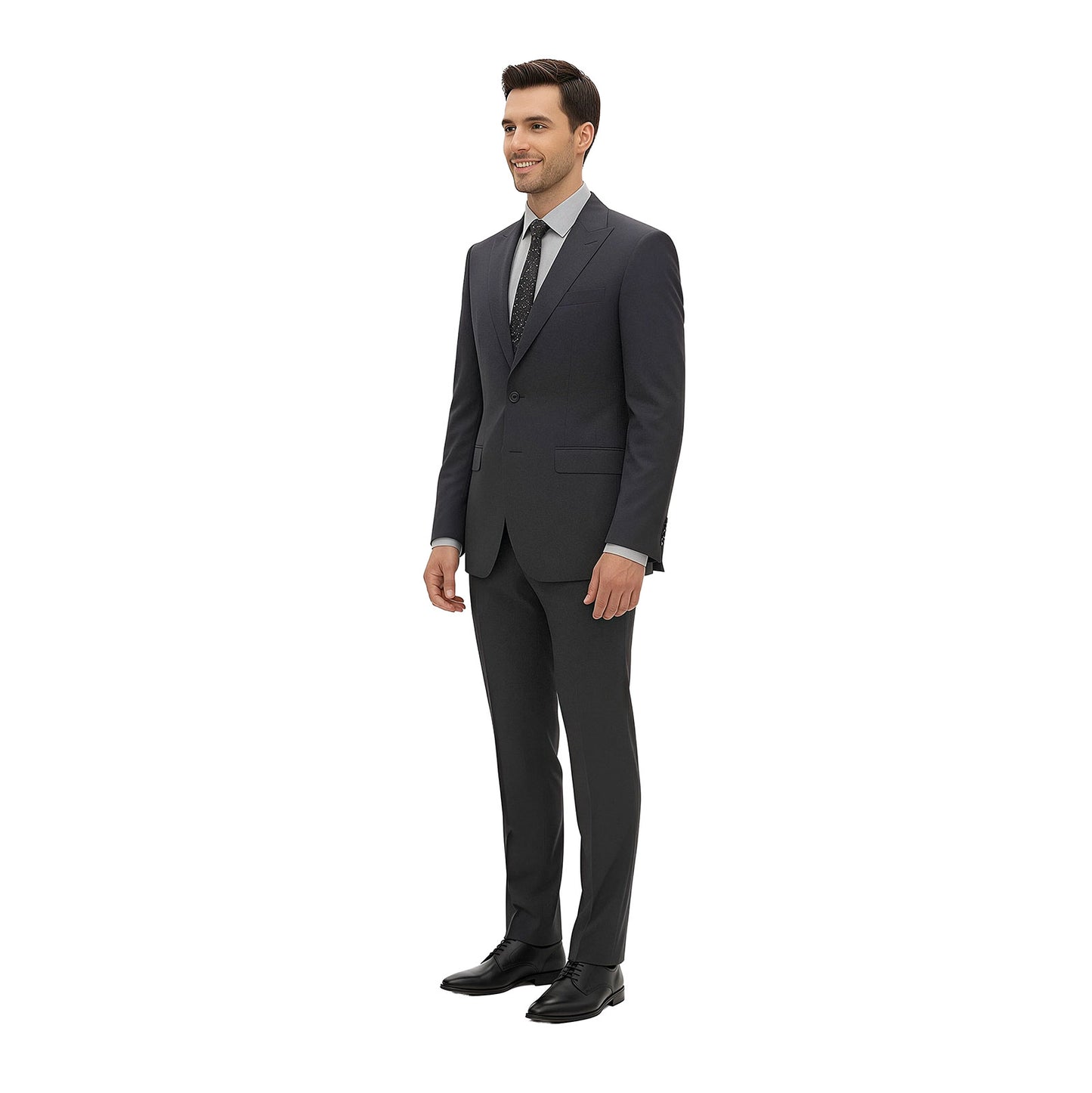 Traje Slim Fit Para Caballero En Tejido Liso Negro
