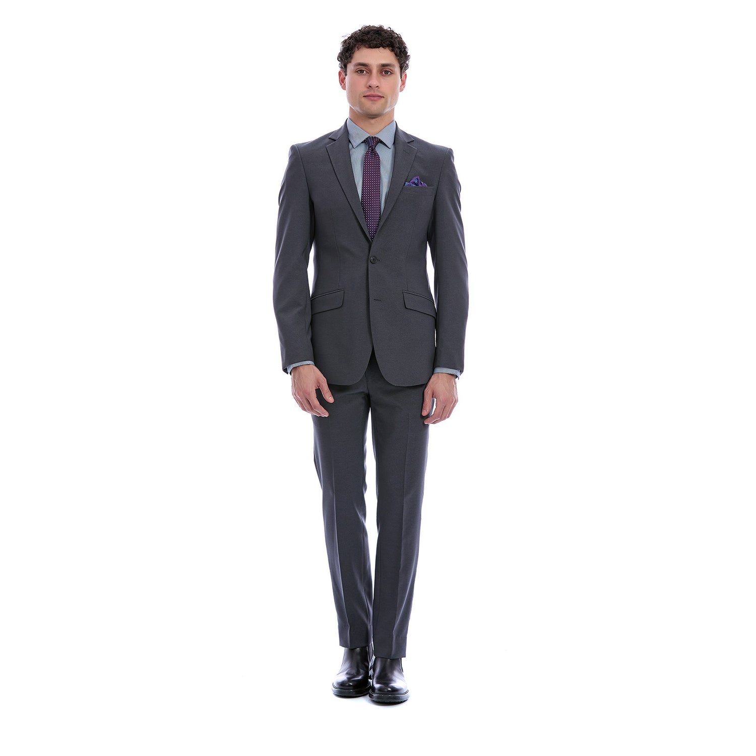 Traje Para Caballero Slim Fit  Solapa Escuadra