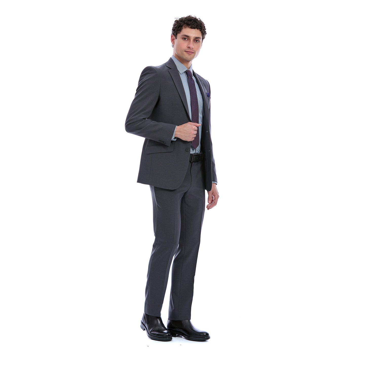 Traje Para Caballero Slim Fit  Solapa Escuadra