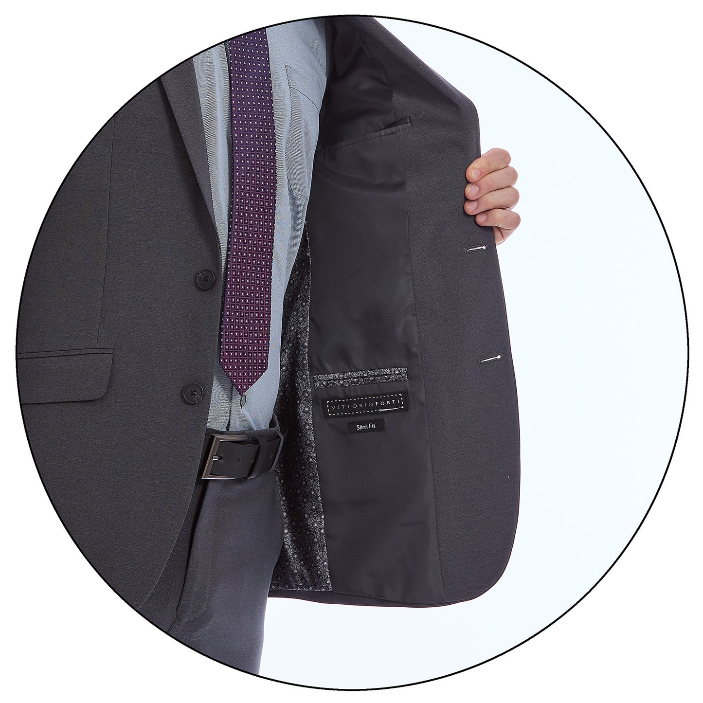 Traje Para Caballero Slim Fit  Solapa Escuadra