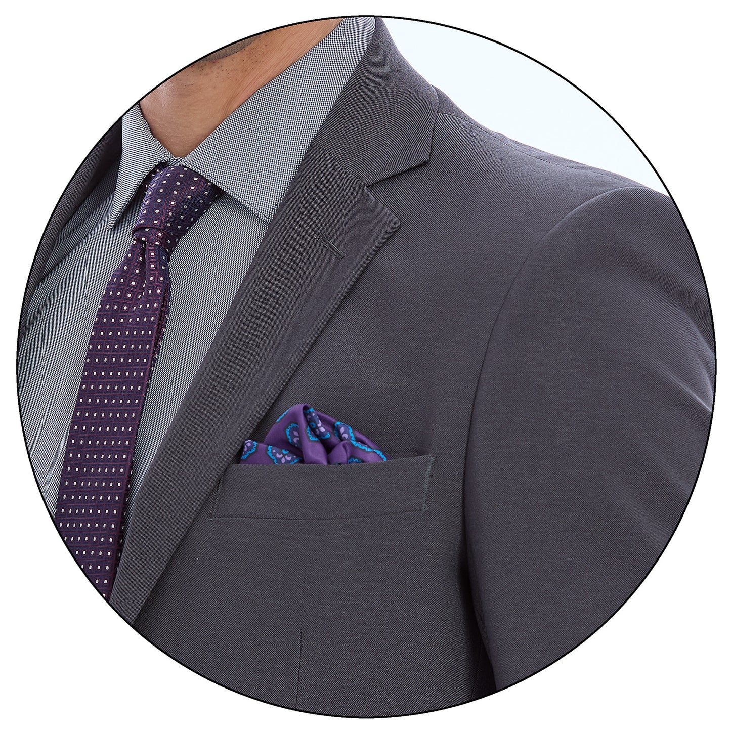 Traje Para Caballero Slim Fit  Solapa Escuadra