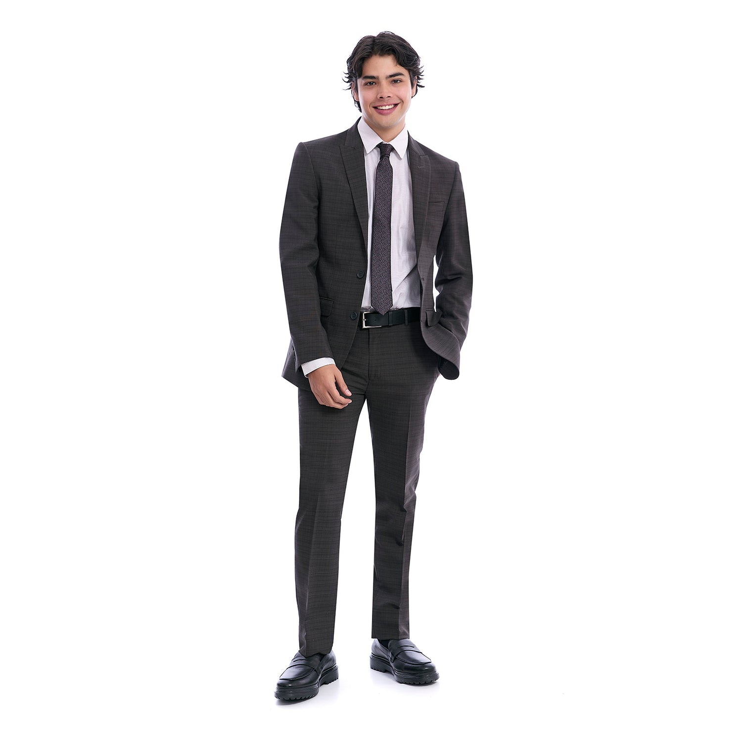 Traje  Para Caballero Formal Slim Fit A Cuadros