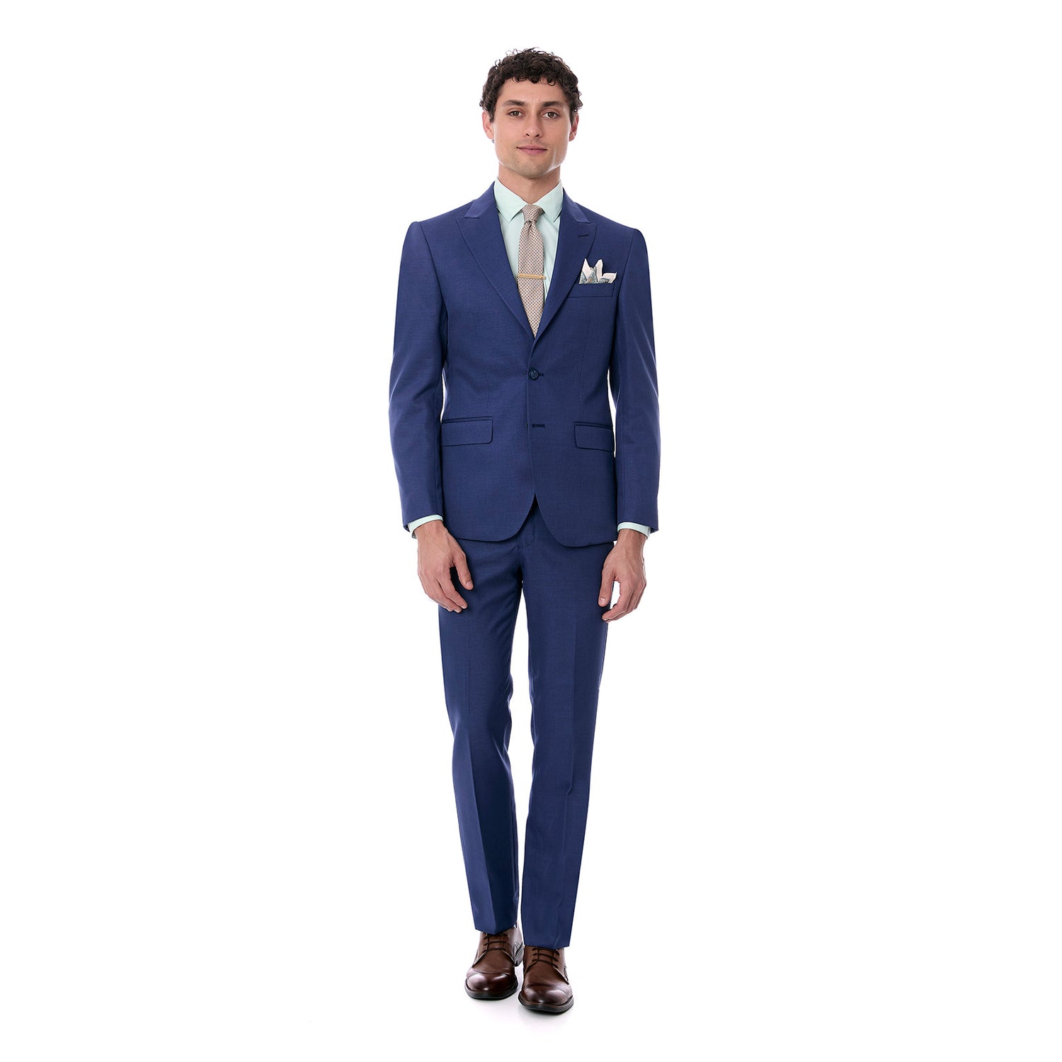 Traje New Slim Solapa de Pico para Caballero Stretch