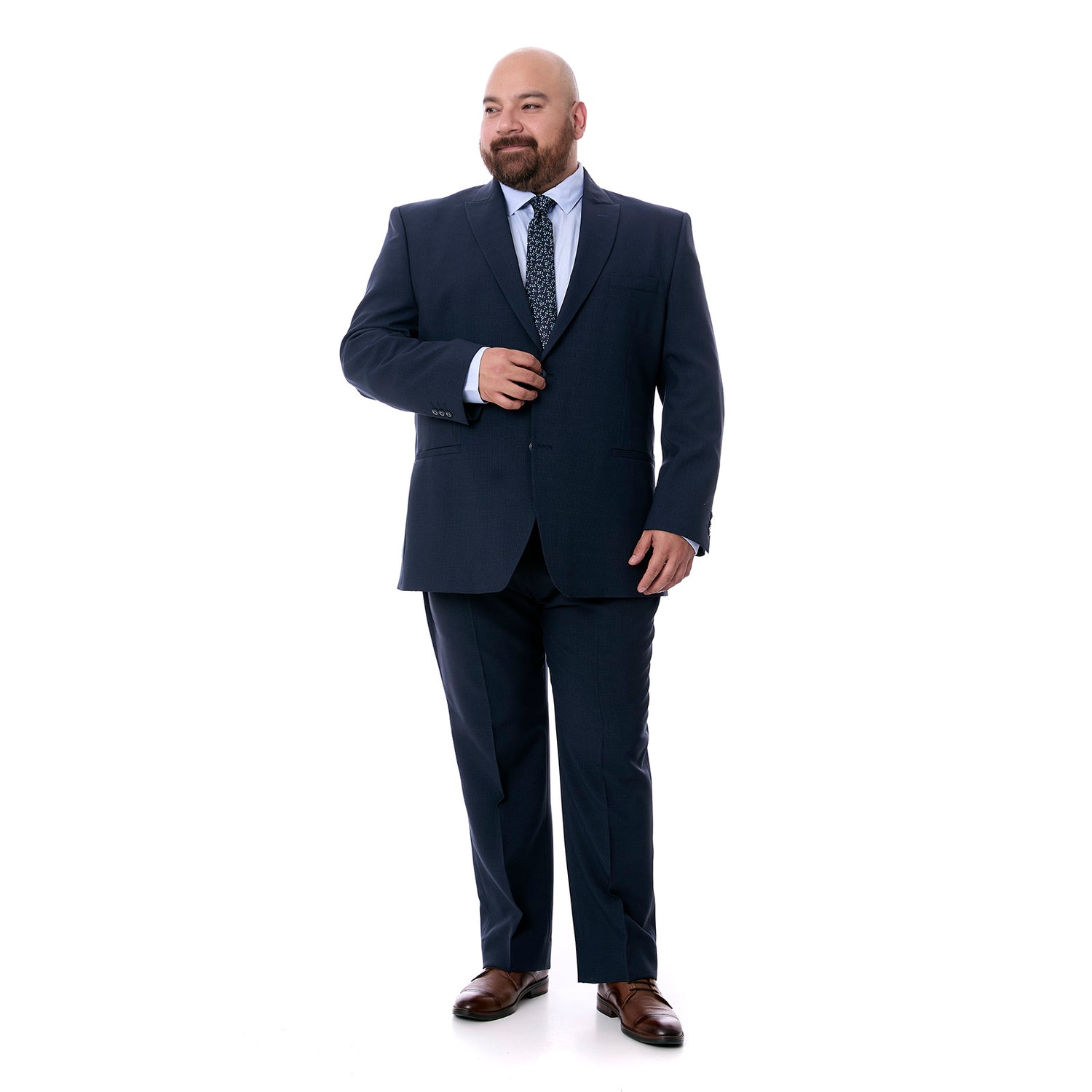 Traje Regular Fit Solapa de Pico para Caballero Textura