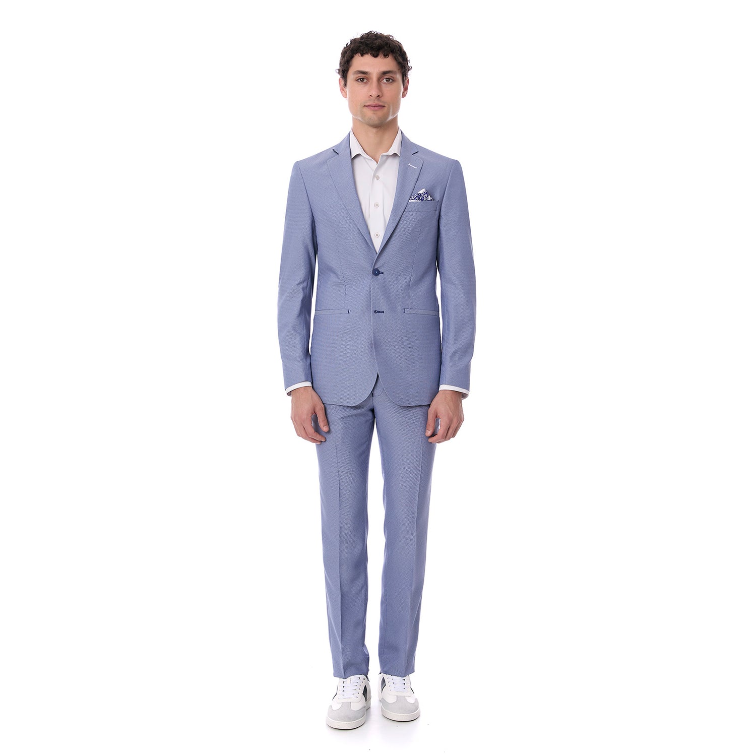 Traje New Slim Solapa de Pico para Caballero Textura