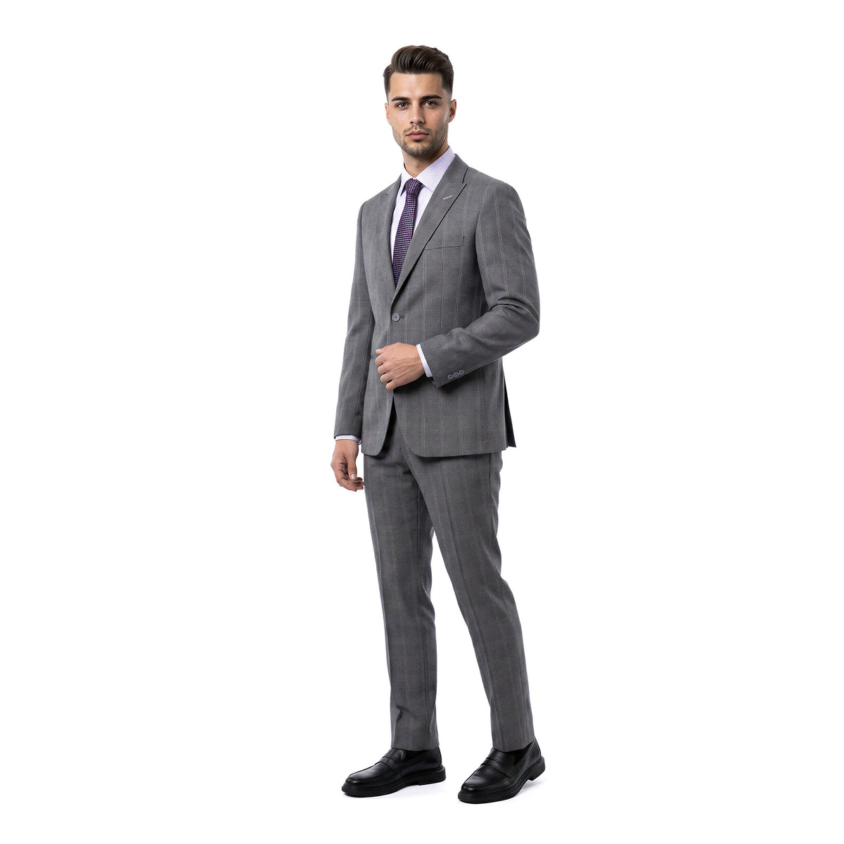 Traje New Slim para Hombre Solapa de Pico Poliéster