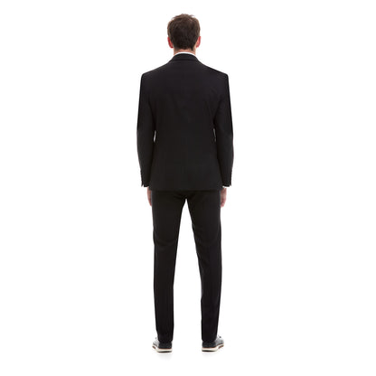 Traje Slim Fit Vittorio Forti Negro Solapa Escuadra