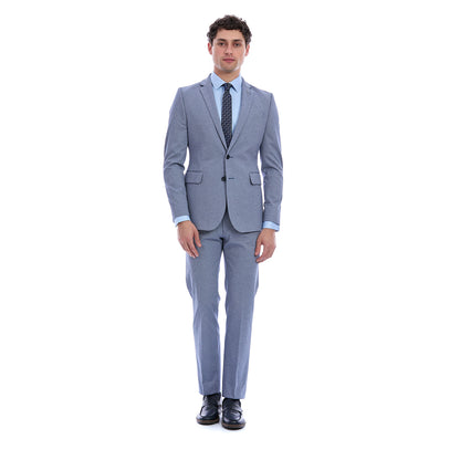 Traje Slim Fit Recto 2 Botones  Para Caballero Solapa Escuadra