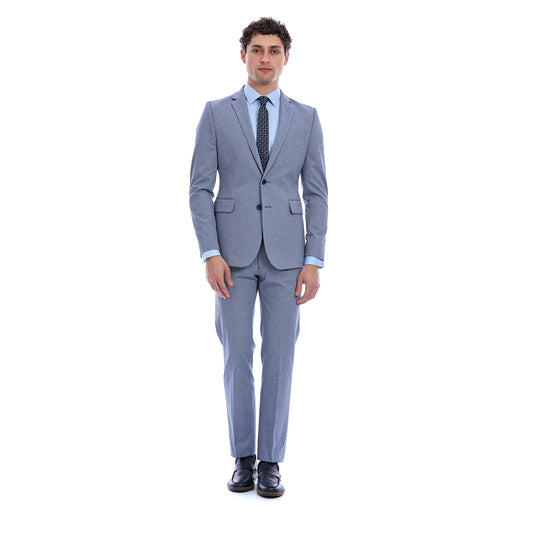 Traje Slim Fit Recto 2 Botones  Para Caballero Solapa Escuadra