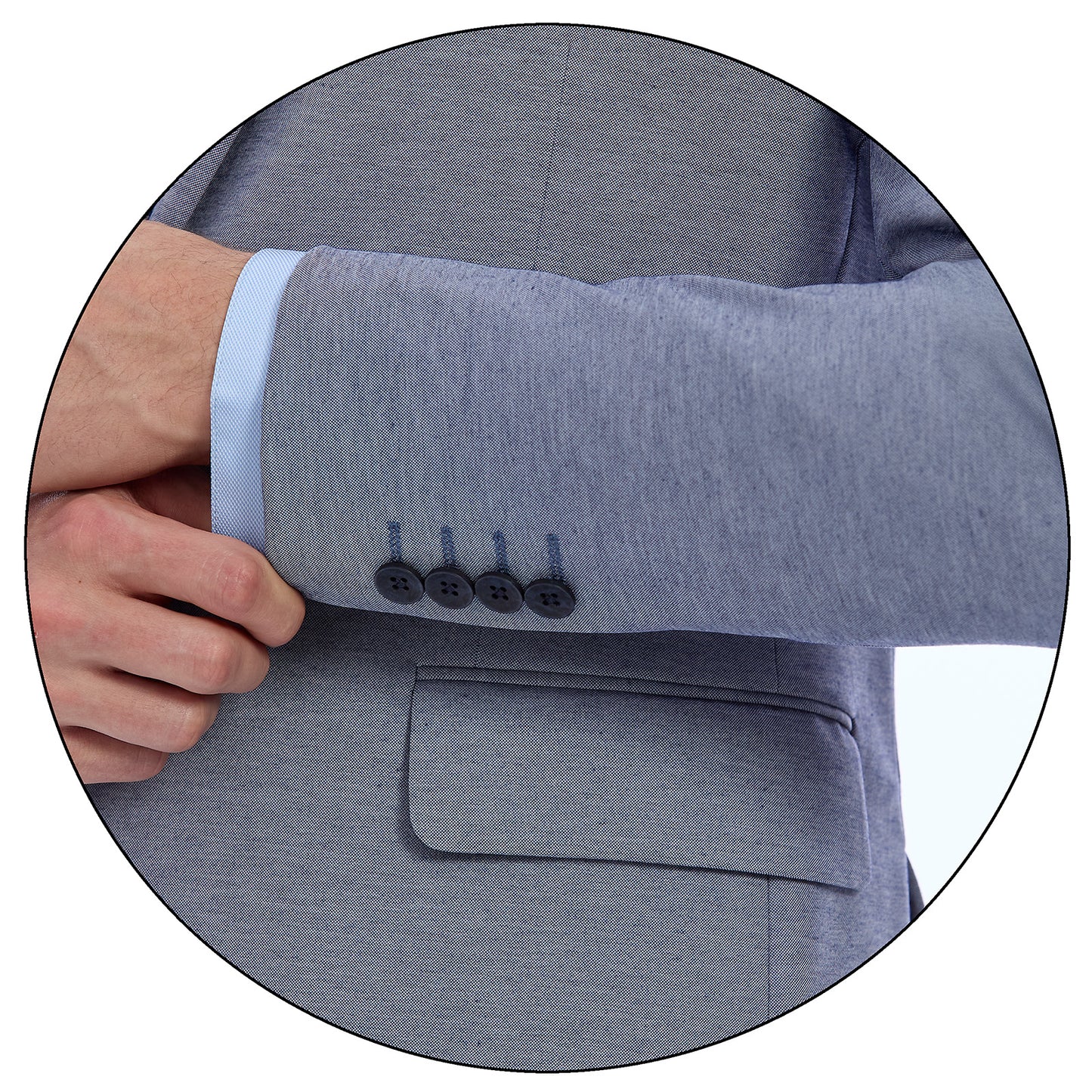 Traje Slim Fit Recto 2 Botones  Para Caballero Solapa Escuadra