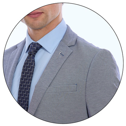 Traje Slim Fit Recto 2 Botones  Para Caballero Solapa Escuadra