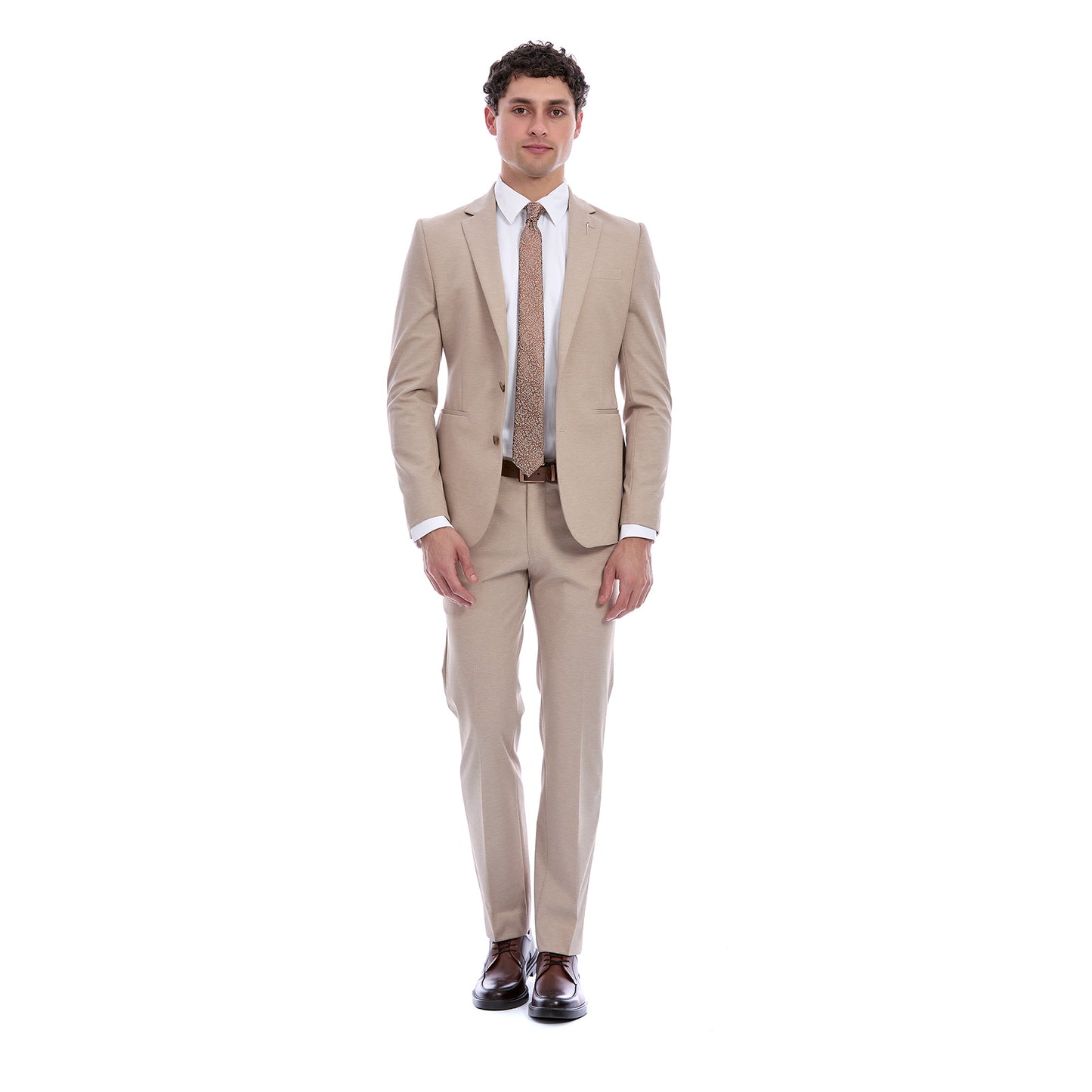 Traje Para Caballero Slim Fit Solapa Escuadra Dos Botones