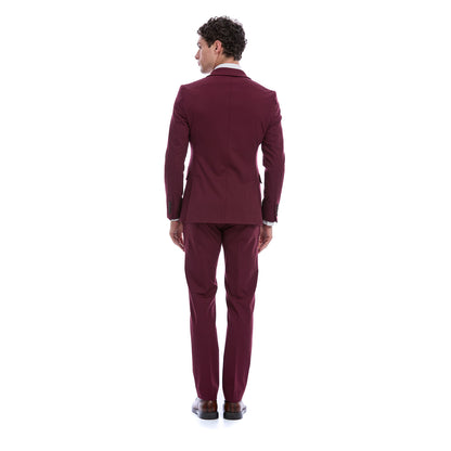 Traje Slim Fit Desfoderado Para Caballero Solapa Pico Bi-Stretch