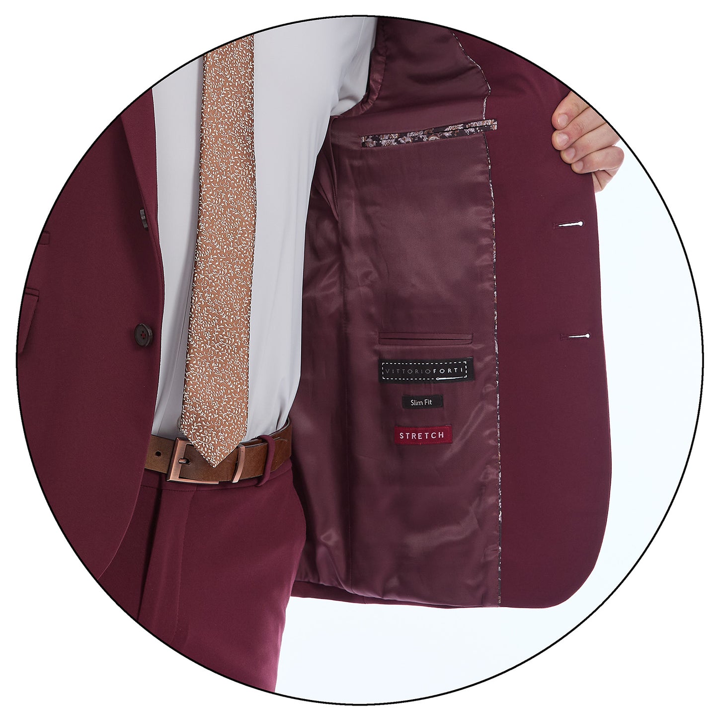 Traje Slim Fit Desfoderado Para Caballero Solapa Pico Bi-Stretch