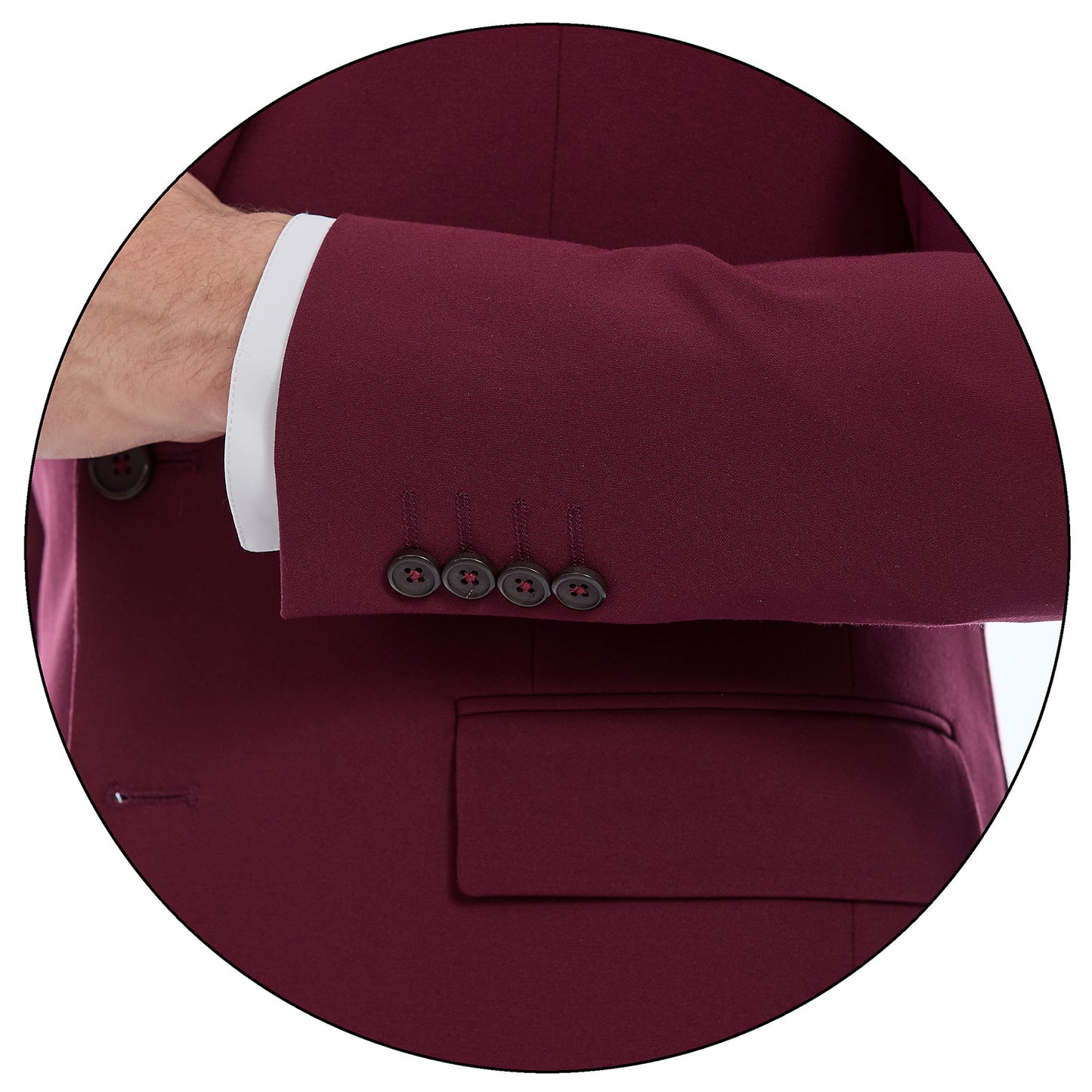 Traje Slim Fit Desfoderado Para Caballero Solapa Pico Bi-Stretch