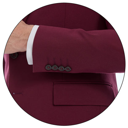 Traje Slim Fit Desfoderado Para Caballero Solapa Pico Bi-Stretch