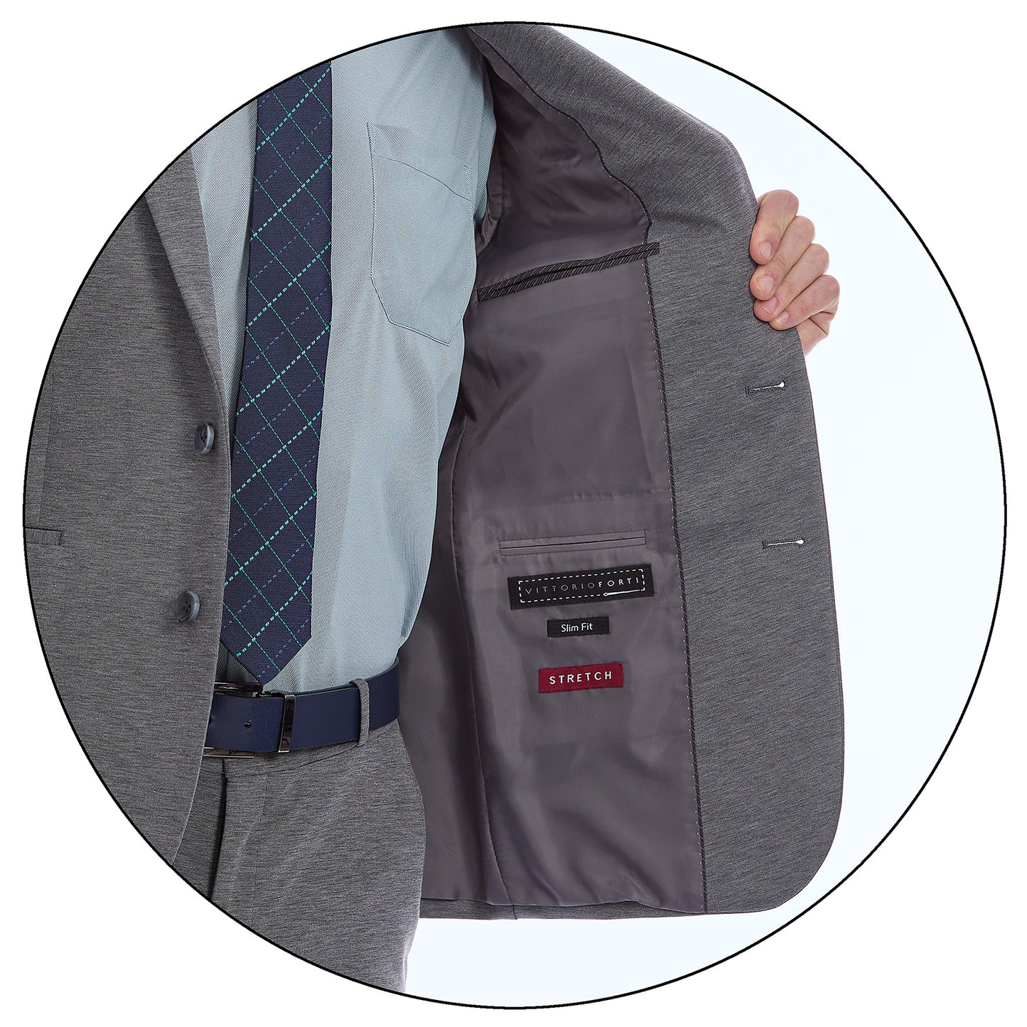 Traje Slim Fit  Para Caballero Solapa Escuadra