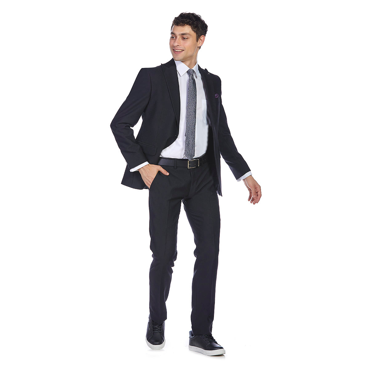 Traje formal para hombre slim fit Negro Vittorio Forti