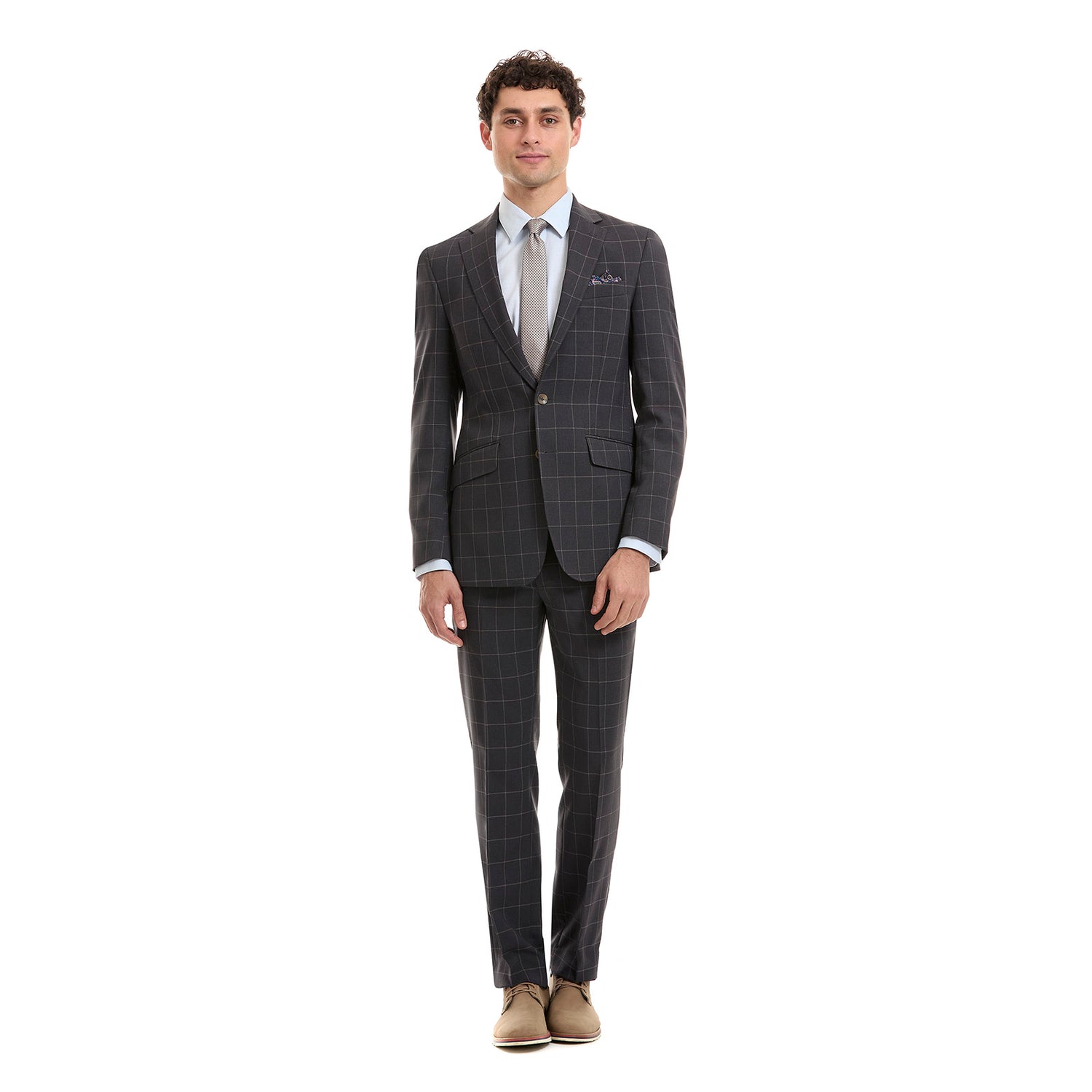 Traje para Caballero Slim Fit en Tejido A Cuadros