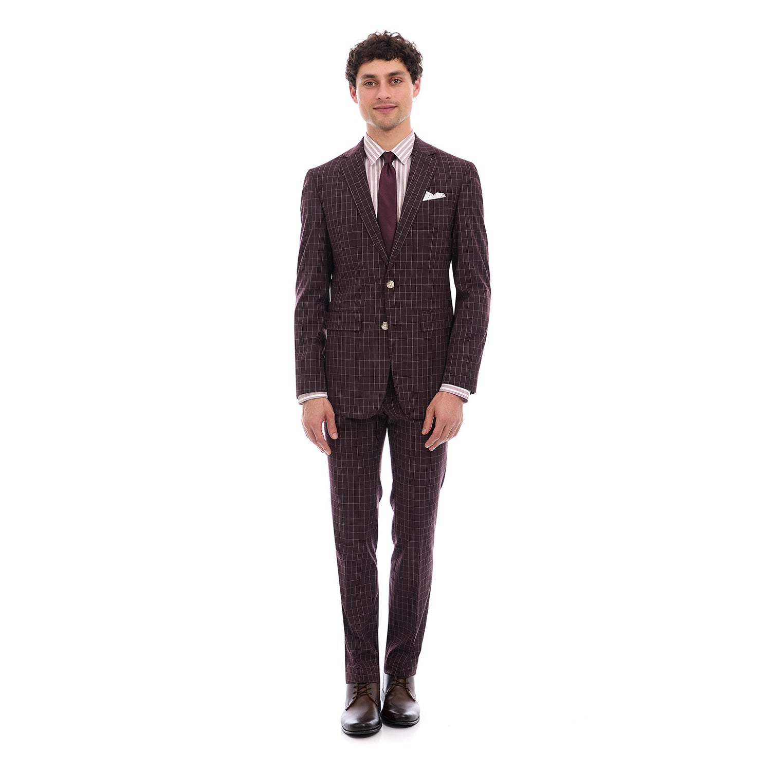Traje para Hombre Fit Slim en Tejido A Cuadros