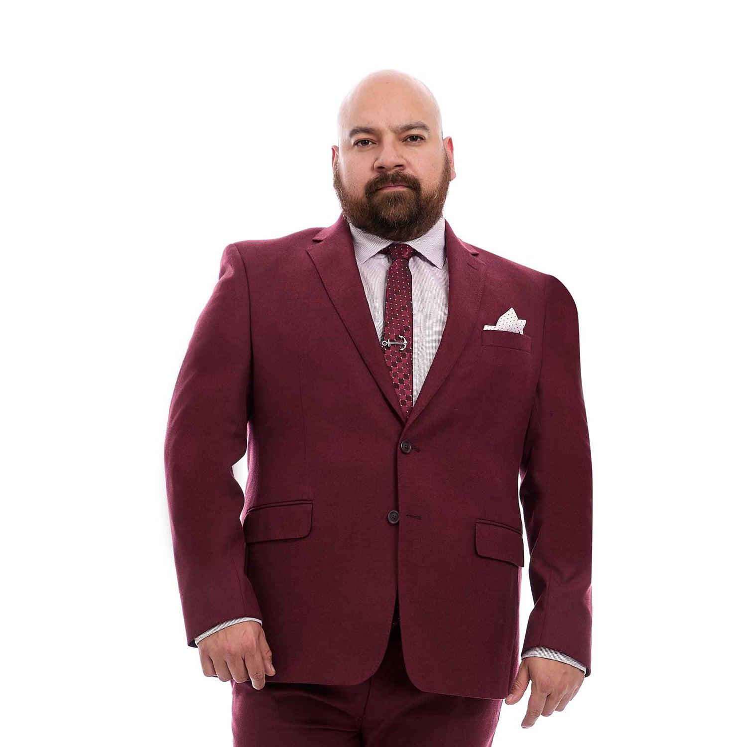 Traje Para Hombre Tallas Extra Recto Dos Botones en Tejido Liso