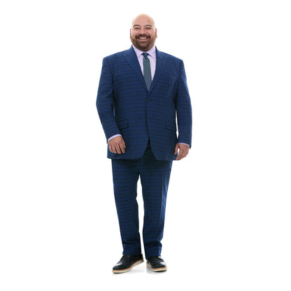 Traje recto Para Hombre  Tallas extra Tejido A Cuadros