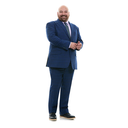 Traje recto Para Hombre  Tallas extra Tejido A Cuadros