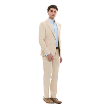 Traje para caballero Recto Dos Botones Tejido Liso Slim Fit