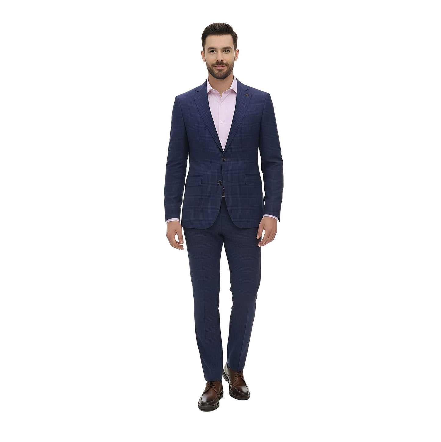 Traje Slim Fit Para Caballero En Tejido A Cuadros