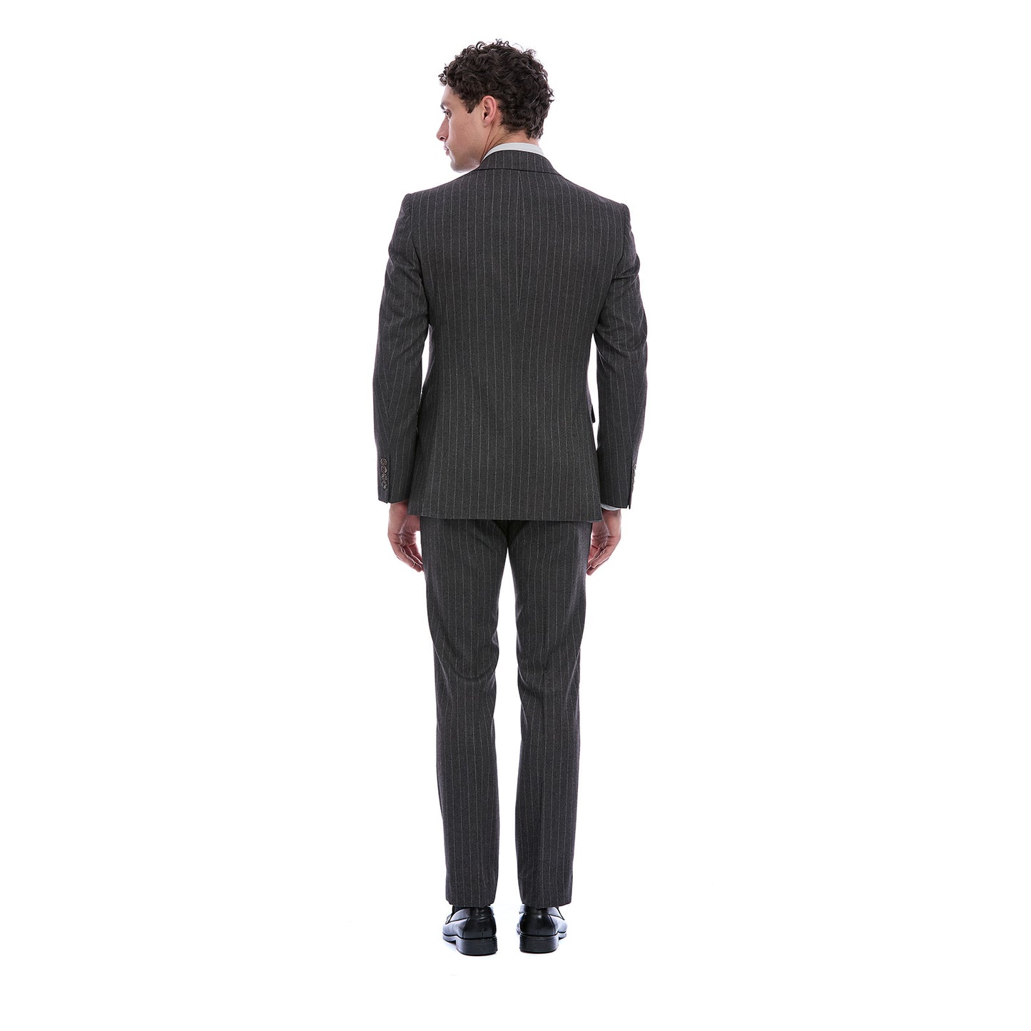 Traje Slim Fit Para Caballero Solapa Pico A Rayas
