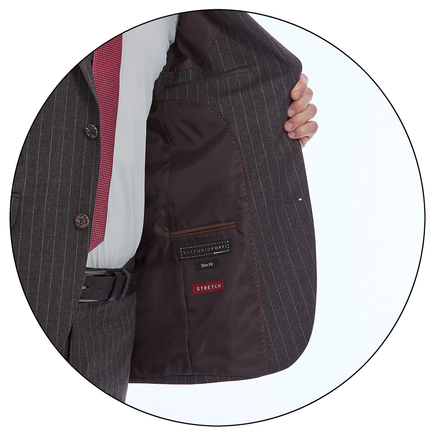 Traje Slim Fit Para Caballero Solapa Pico A Rayas