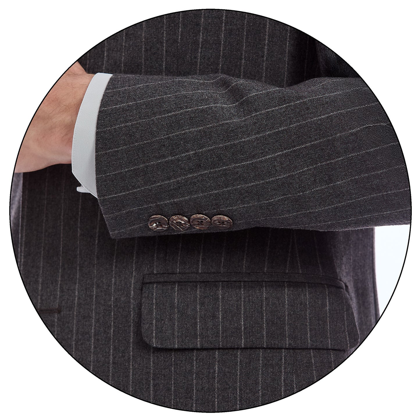 Traje Slim Fit Para Caballero Solapa Pico A Rayas