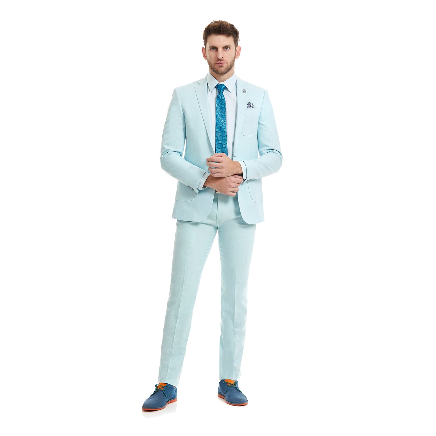 Traje  Para Caballero Slim Fit Recto en Tejido Liso