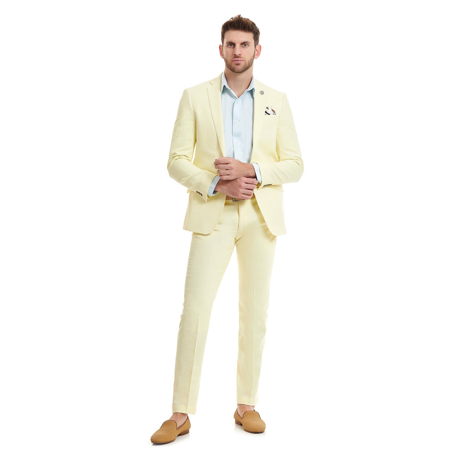 Traje Para Caballero Slim Fit Recto en tejido Liso