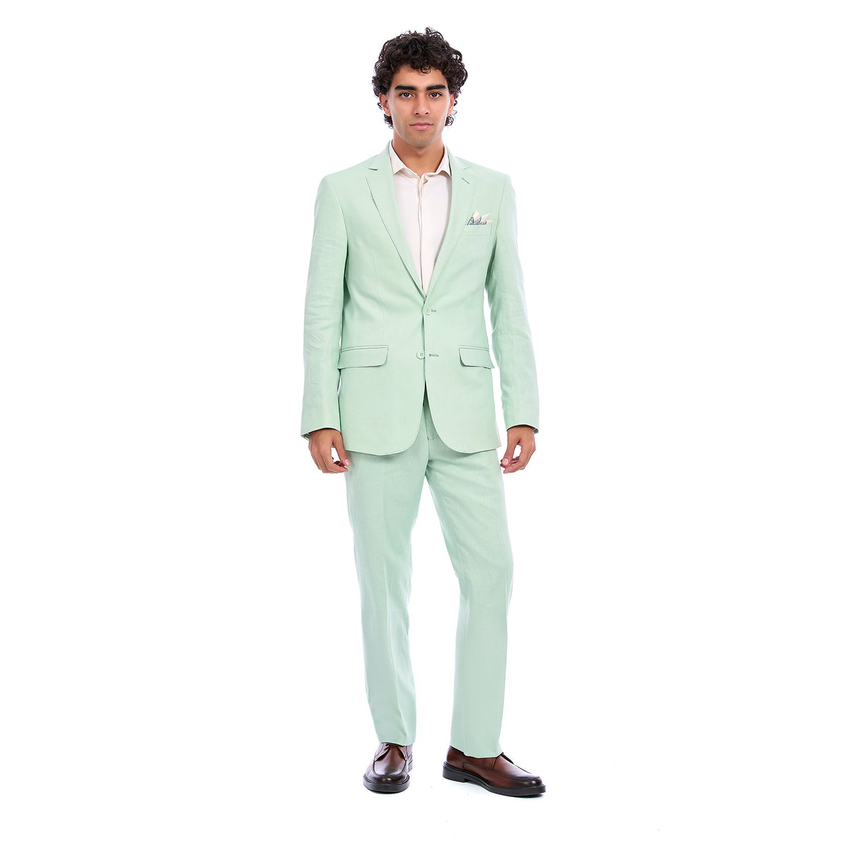 Traje Slim Fit de Lino para Caballero Elegante Formal