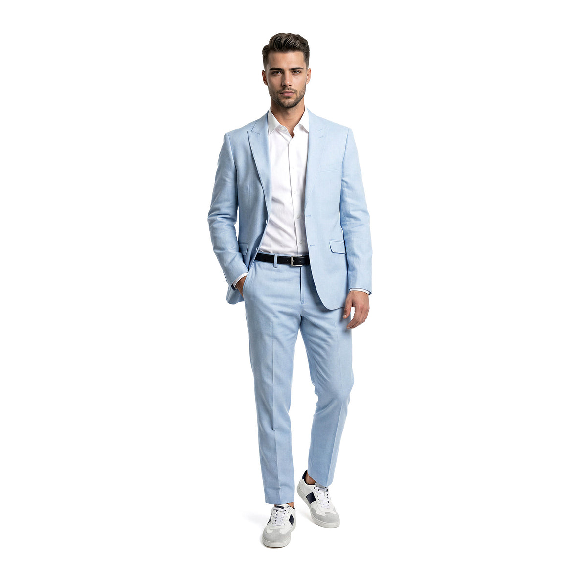 Traje Slim Fit Solapa de Pico para Caballero Elegante
