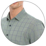 Detalle cuello de Camisa Formal color Verde para Hombre Vittorio Forti