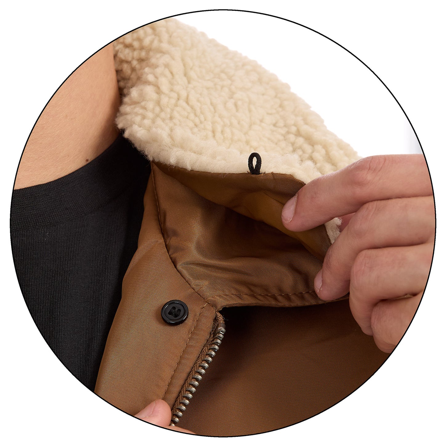 Chamarra Bomber Casual para Caballero con Cuello Desmontable