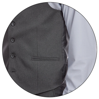 Vista de Detalle de Chaleco de Vestir de Hombre A Rayas Vittorio Forti