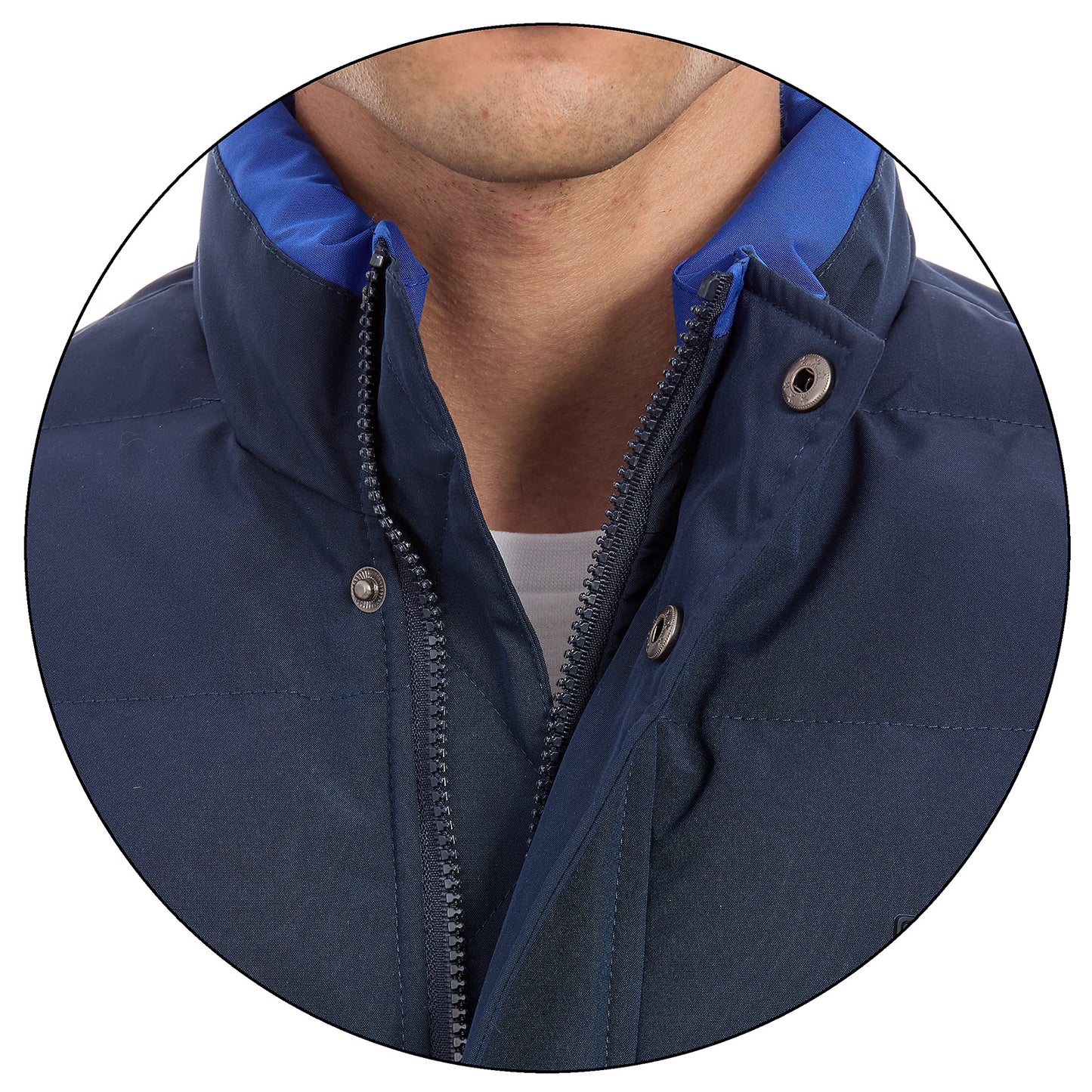 Chamarra Acolchada Para Caballero Casual Con Cierre Frontal