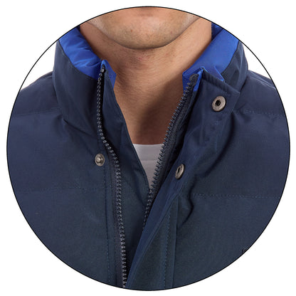 Chamarra Acolchada Para Caballero Casual Con Cierre Frontal