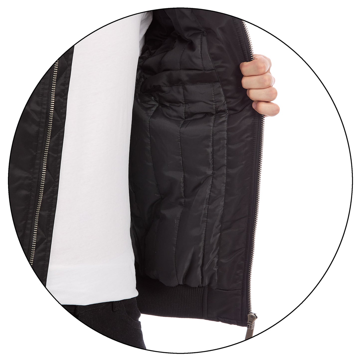 Chamarra Bomber Casual para Caballero con Cuello Desmontable