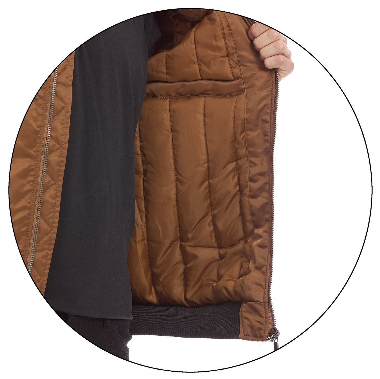 Chamarra Bomber Casual para Caballero con Cuello Desmontable