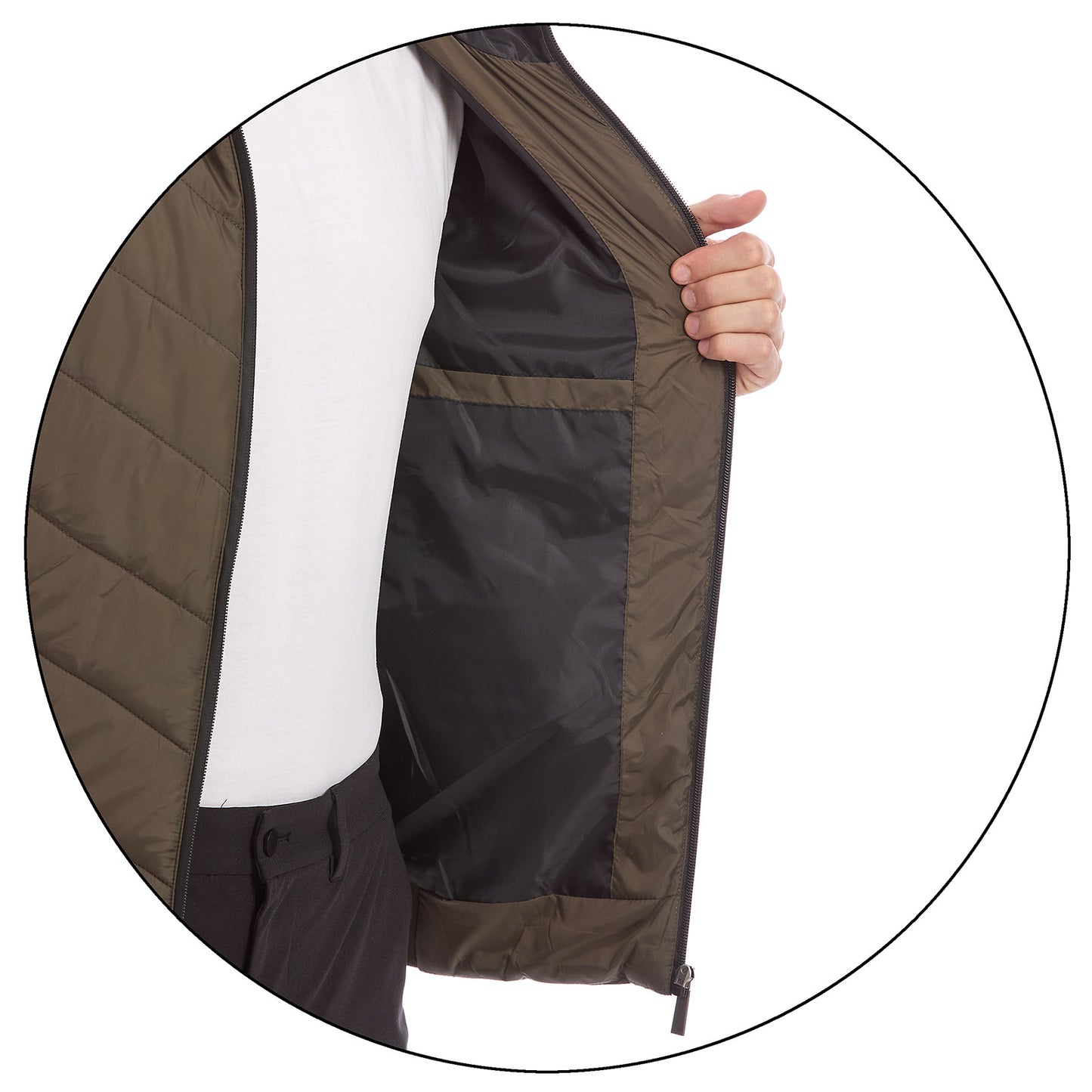 Chamarra Casual Para Caballero Acolchada Con Capucha