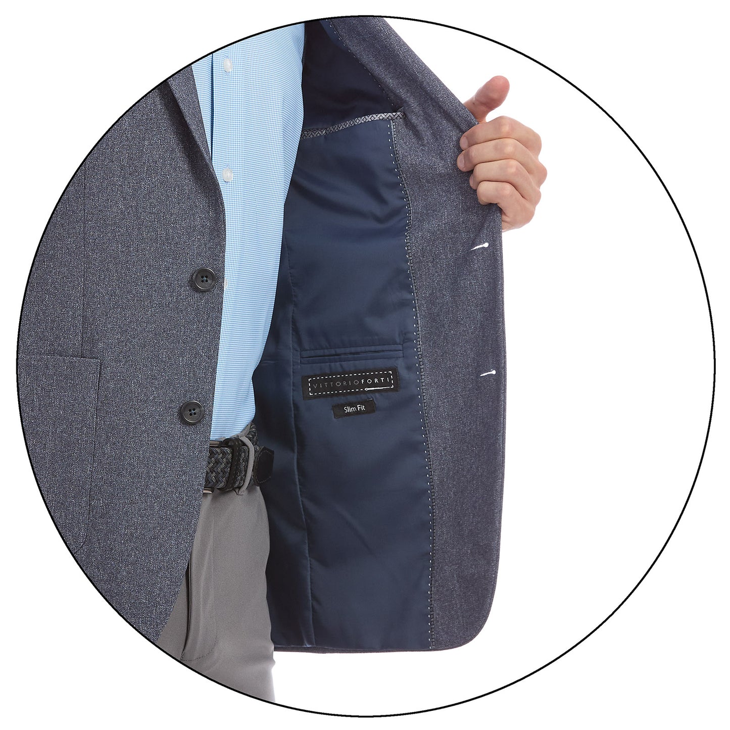 Saco Casual Para Caballero Slim Fit En Tejido  Liso